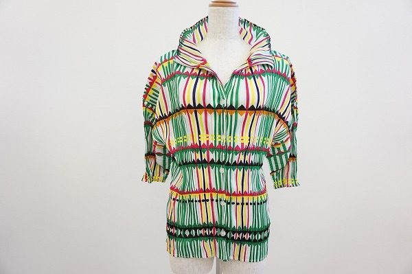 ハイテンションなラテン的！プリーツプリーズのシャツブラウスを買取しました。