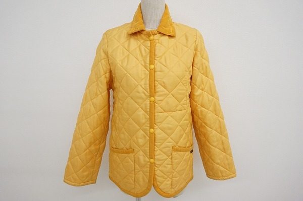 寒い季節に新鮮な綺麗色イエロー。ラベンハムのキルティングジャケットを買取しました