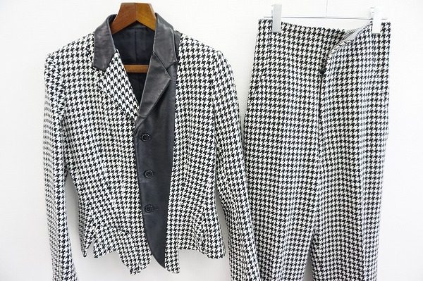 ヨウジヤマモトの千鳥格子柄パンツスーツを買い取りさせていただきました