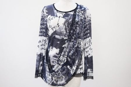 ドレープが美しいエイココンドウのプリントカットソーを買い取りました