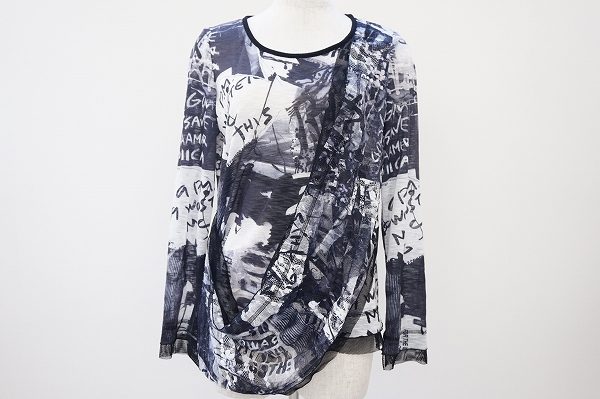 ドレープが美しいエイココンドウのプリントカットソーを買い取りました