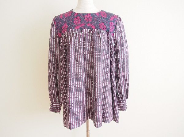 2つの柄のバランスが素晴らしい、斉藤都世子のチュニックを買取いたしました