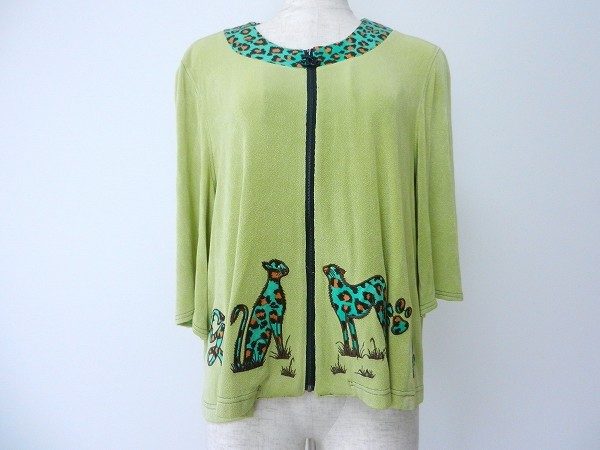 グリーンとミントブルーの組み合わせが爽やかな伊太利屋のジャケットを買取いたしました