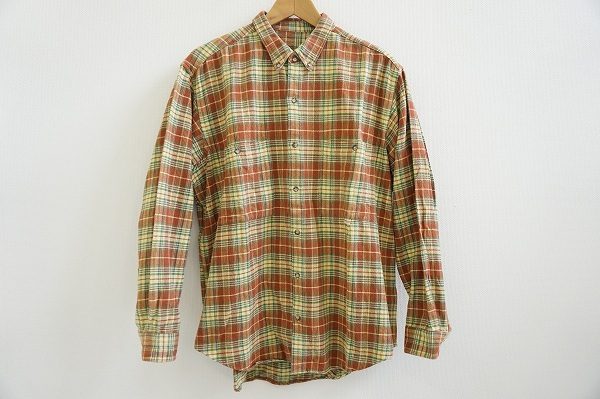 肌に馴染みやすいイエベカラー、パパスの長袖フランネルシャツを出張買取いたしました