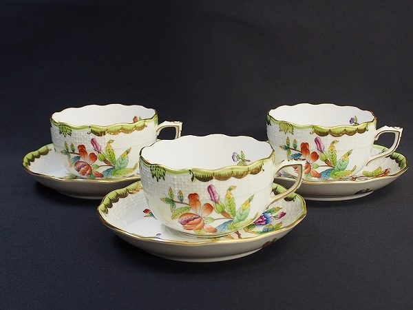 色彩豊かでテーブルに華を添える、ヘレンドのカップ＆ソーサーを出張買取いたしました