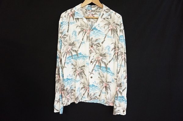 夏の潮風香る爽やかなお色味のサンサーフのアロハシャツを買取いたしました