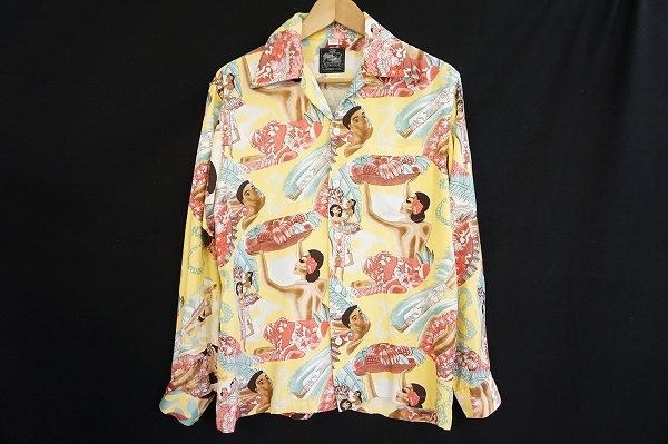 ユニークなプリントに豊かな色合いが魅力、コナベイハワイの長袖アロハシャツを宅配買取いたしました