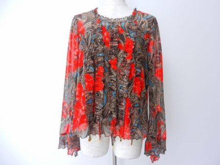 ペイズリーと情熱的な花のデザインが見事に融合した伊太利屋のブラウスを宅配買取いたしました