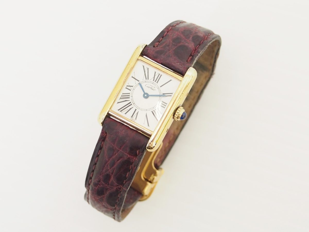 エレガントで独特の高級感を漂わせるカルティエのマストタンク ヴェルメイユを出張買取いたしました