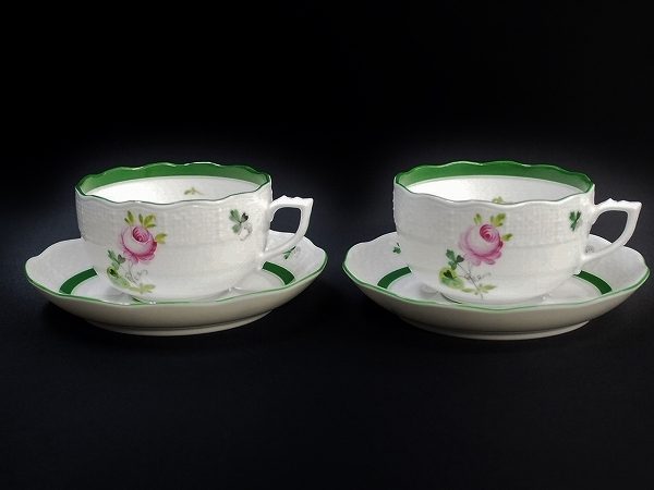 上品で可愛らしくテーブルを彩る、ヘレンド ウィーンの薔薇 カップ&ソーサーを宅配買取いたしました