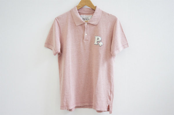 ピンクカラーにアップリケのデザインがキュート！パパスのポロシャツを買取いたしました