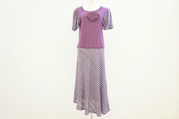 ユニークかつ一体感ある上品スタイル、斉藤都世子のワンピースを買取いたしました