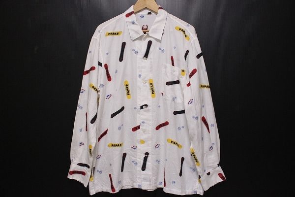 冬仕様のユニークな柄が大人の遊び心くすぐる、パパスのシャツを買取いたしました