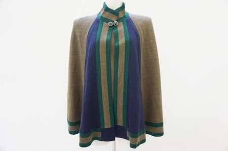 美しい配色のエレガントなポンチョアンサンブル、斉藤都世子のお洋服を買取いたしました