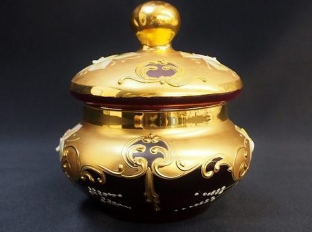 贅沢なかがやき！ムラノガラスのシュガーポットを買い取りました