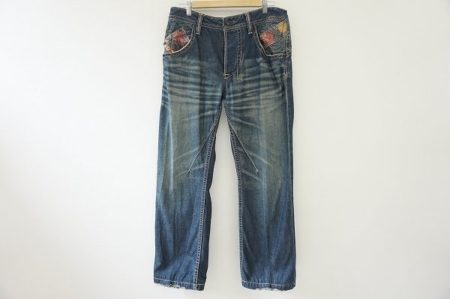 オリジナリティ高い和柄デニム、ミズラのジーンズを買取いたしました