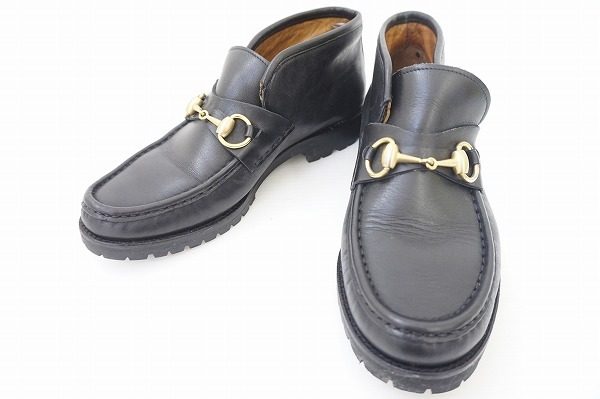 雨や雪、冬のオシャレにおすすめ、グッチのチャッカブーツを買取いたしました