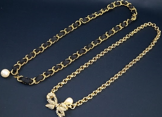 普段のコーディネートをエレガントな雰囲気にしてくれるチェーンベルト2点セット !カネコイサオ KANEKO ISAO