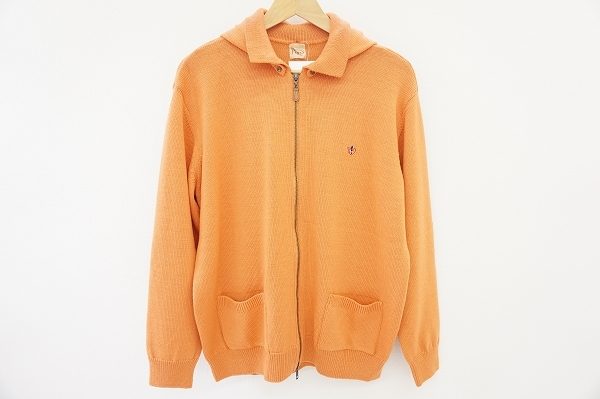 綺麗なオレンジカラーのパパス ニットパーカーを買取いたしました