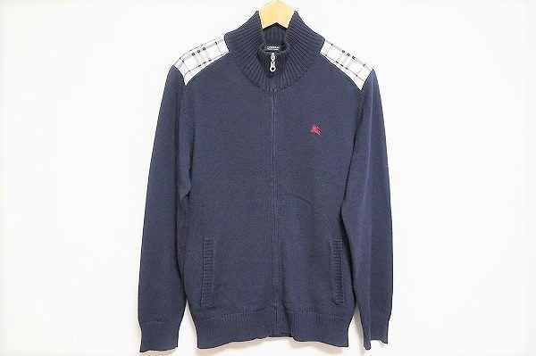 カーディガン感覚で羽織れる、バーバリーブラックレーベルのニットジャケットを買取いたしました