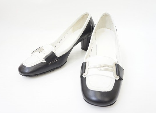 黒と白のバイカラーがクールビューティーな雰囲気のパンプス！サルヴァトーレ・フェラガモ Ferragamo