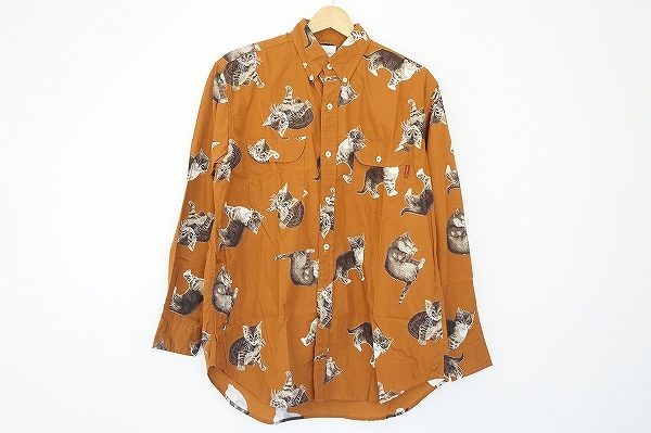 ねこプリントが可愛いカールヘルムのメンズシャツを買い取りました
