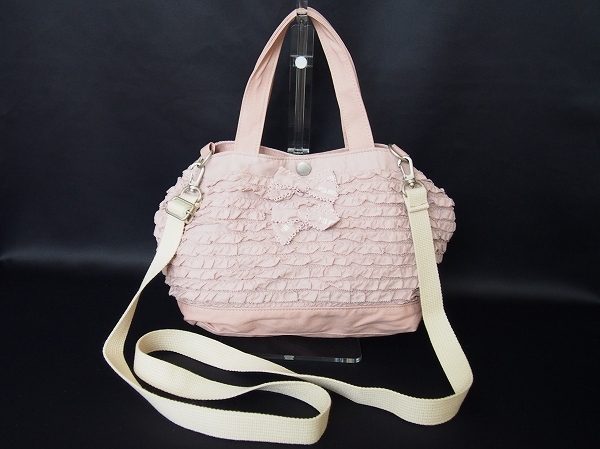 フリルの甘い可愛さ！ピンクハウスの2WAYバッグを買い取りました