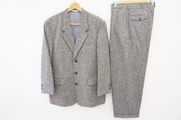 人気のツイード素材！パパスのシングルスーツを買い取りました