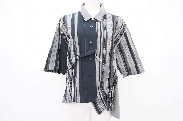 おしゃれな左右非対称パターン！慈雨センソユニコのストライプシャツを買い取りました