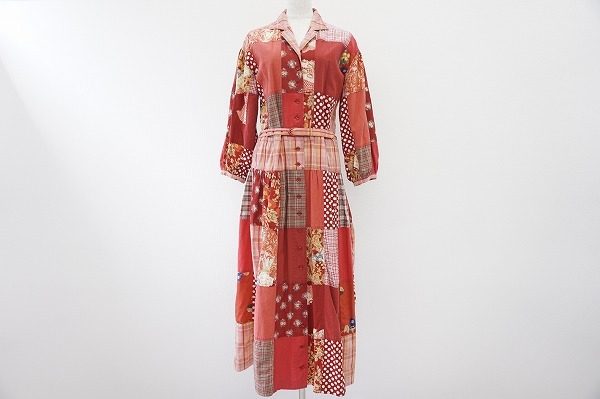 パッチワークデザインがキュートなピンクハウスのワンピースを買い取りました