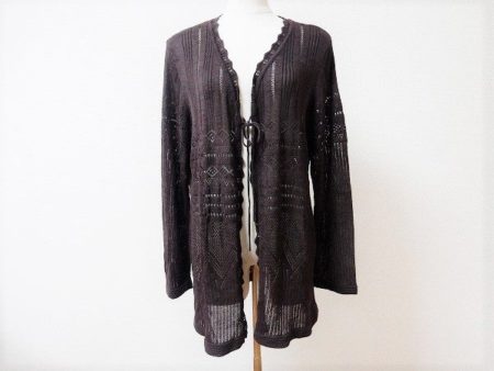 模様編みのニュアンスが可愛いレリアンのニットカーディガンを買い取りました