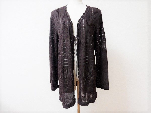 模様編みのニュアンスが可愛いレリアンのニットカーディガンを買い取りました