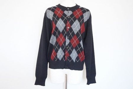 冬の定番！トリココムデギャルソンのアーガイル柄ニットカーディガンを買い取りました