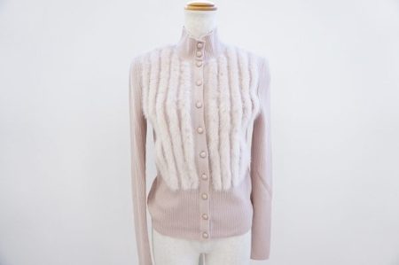 ミンクつきのラグジュアリーデザインが光るジュンアシダのカーディガンを買い取りました