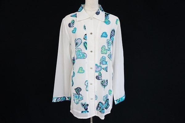 可愛いハートのデザイン！レオナールの花柄ブラウスを買い取りました