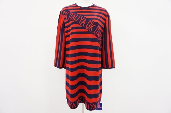 あざやかなレッド×ブラック!伊太利屋のボーダー柄ワンピースを買い取りました