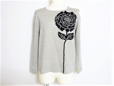 大輪の花で華やか、斉藤都世子のニットを買取いたしました