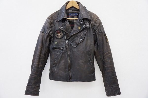 ビンテージ風のクールな一枚、ポロラルフローレンのレザージャケットを買取いたしました