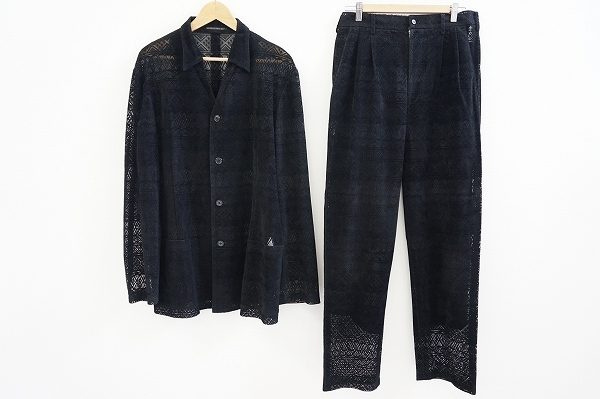 透け感のあるエレガントな生地に目が釘付け!ヨウジヤマモトプールオムのスーツを買取いたしました