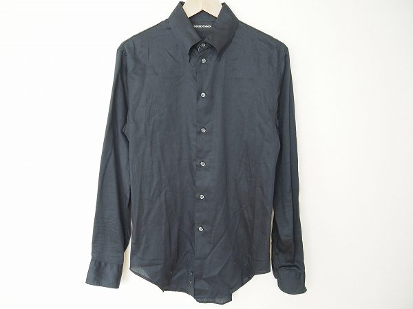 シックに決まる黒シャツ!エンポリオアルマーニの長袖シャツを買い取りました