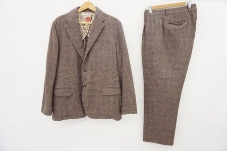 ダンディなスタイルに！カールヘルムのグレンチェックスーツを買い取りました