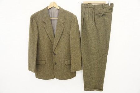 オシャレなツイードヘリンボーン、パパスのスーツを買取いたしました