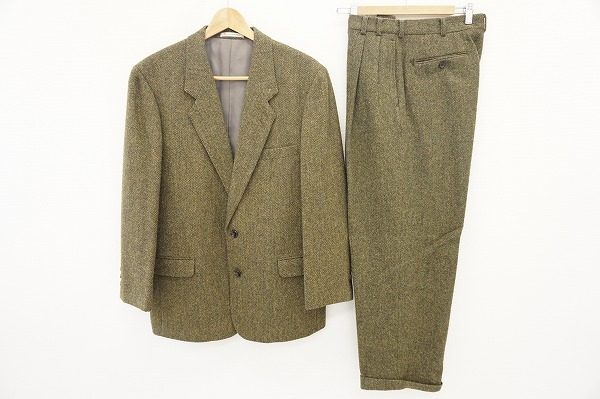 オシャレなツイードヘリンボーン、パパスのスーツを買取いたしました