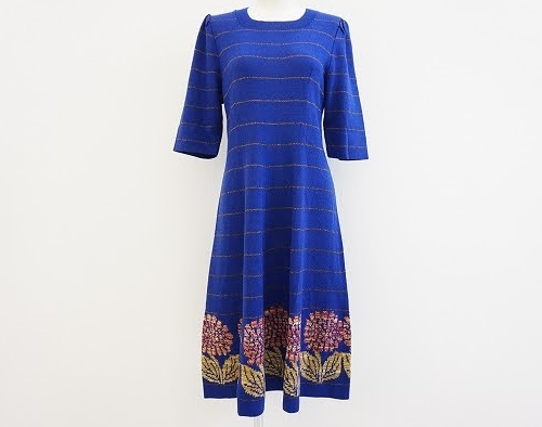 斉藤都世子の半袖ロングフレア ワンピースを買取させて頂きました。