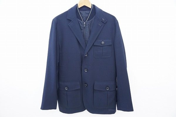 堅苦しくなくカジュアルに羽織れるデザイン、エルメネジルドゼニアのジャケットを買取いたしました