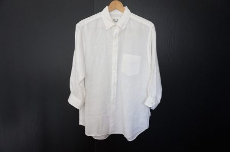 七分袖で爽やかに着こなしたいパパスのホワイトシャツを買い取りました