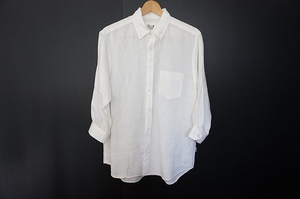 七分袖で爽やかに着こなしたいパパスのホワイトシャツを買い取りました