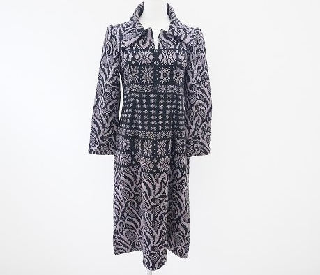 ハーフジップの美品！斉藤都世子のワンピ