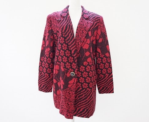 和風な花柄!美品ジャケットはお洒落上級者!斉藤都世子