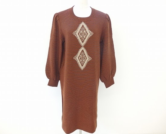 斉藤都世子のブラウンワンピースを買取させて頂きました。